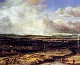 Philips Koninck An Extensive Landscape with a Hawking Party painting